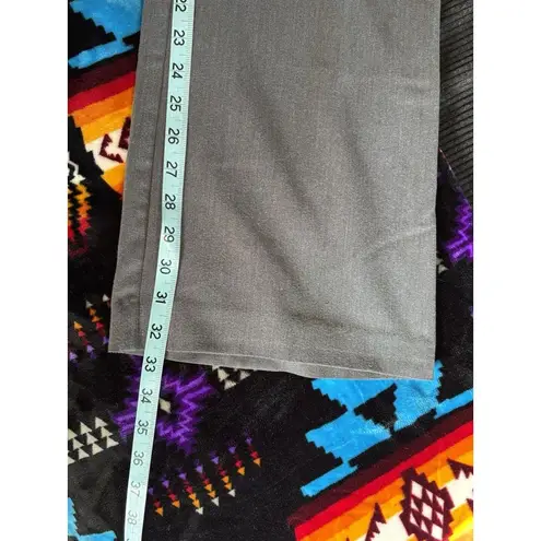 Briggs New York Gray Straight Leg Dress Pants Mid Rise Zip Size 10 Zip Pockets