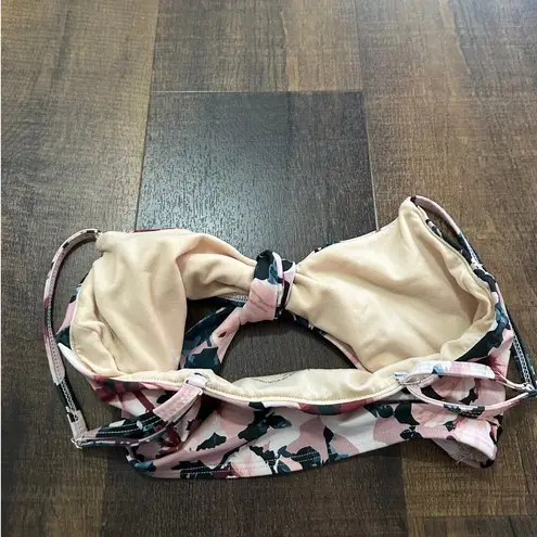 ALBION FIT Floral Front Tie Bikini Swim Top Size XS
