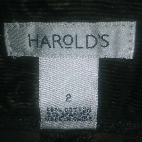 Harolds 2 30x20 Chocolate Paisley Courderoy Crop Pants Brown