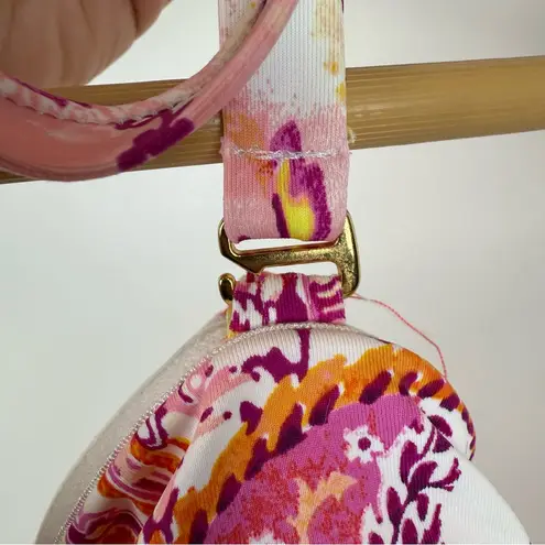 LAUREN RALPH LAUREN Womens Bandeau Paisley Print One Piece Swimsuit Size 10 Pink