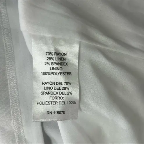 Nina Leonard Floral Cutout Sleeveless Linen Blend Midi Dress Size 10 NWT