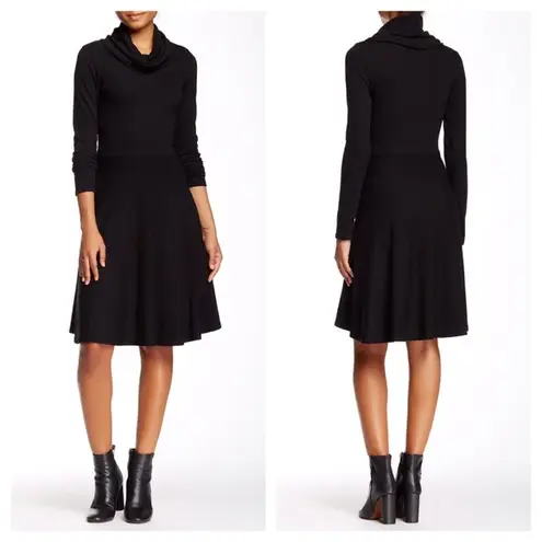 Go Couture Cowl A Line Sweater Dress S Nordstrom Black Midi