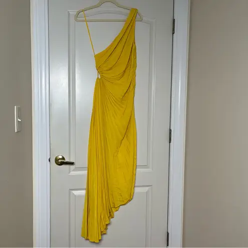ALC Frank A.L.C. Delfina One-Shoulder Dress in Sole Yellow Size 6