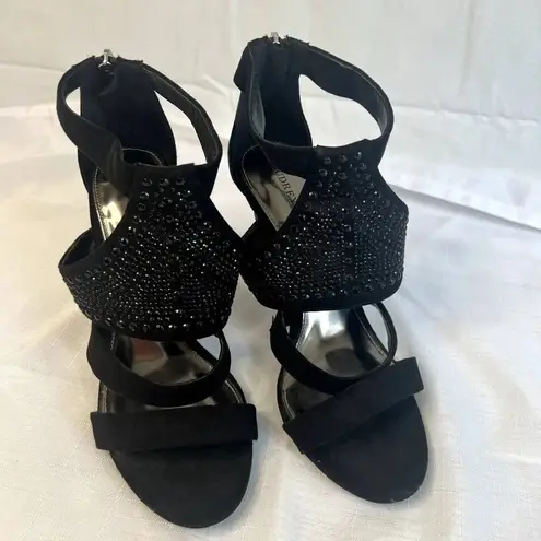 Audrey Brooke Audrey Brook Sequin Black High Heel Pumps Women's Size 8