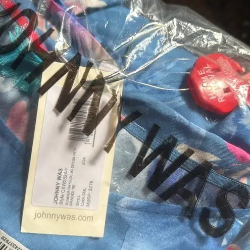 Johnny Was Summer Days Coverup Dress With Braided Tie Summer Blue