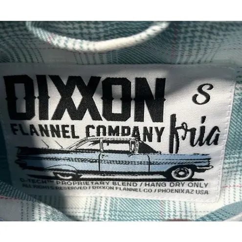 Dixxon Flannel Co Fria Pearl Snap Blue Plaid Shirt Womens Small Western Vixxon