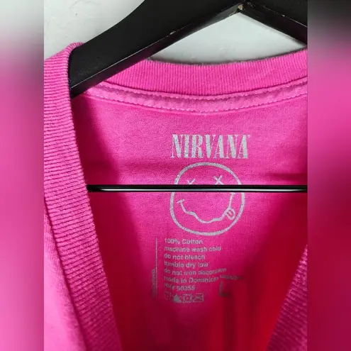 Nirvana  Pink Graphic Tee Size Large