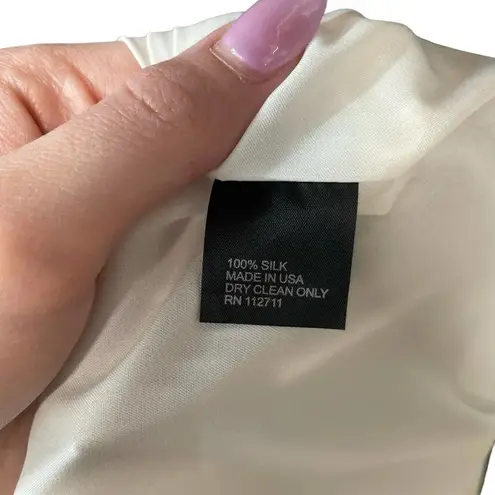 Jay Godfrey Paradis Silk One Shoulder Aztec Print Mini Dress Gray Blue Size 6