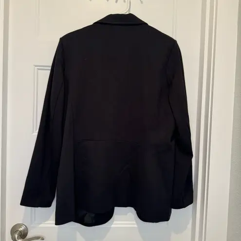 Anne Klein  Black Faux Double Breasted Jacket Blazer Size L