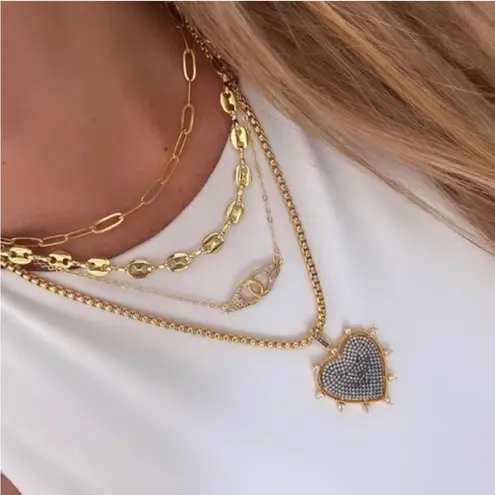 Gold plated Coffee Beans Marina chunky necklace set Bracelets Stainless Steel