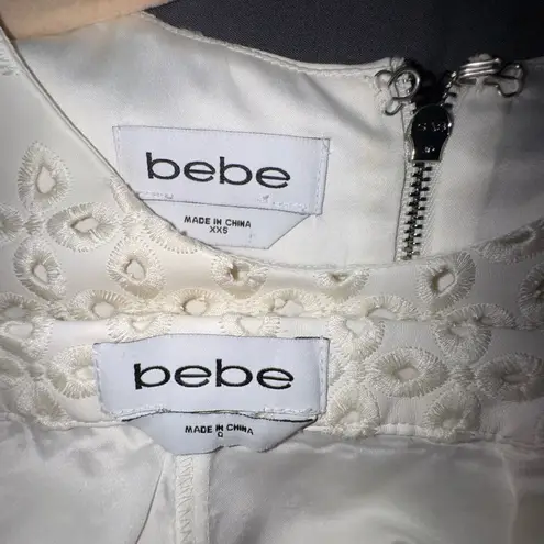 Bebe  Cream Eyelet Lace Top and Shorts Set thumbnail 3