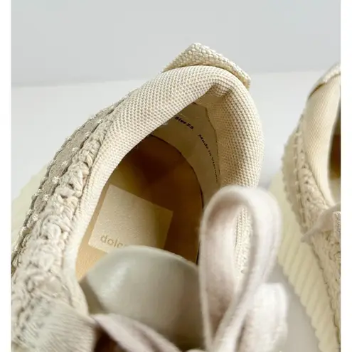 Dolce Vita Dolen Womens Shoes Beige Knit Sneakers Chunky Low Top Fashion US 7.5 Tan