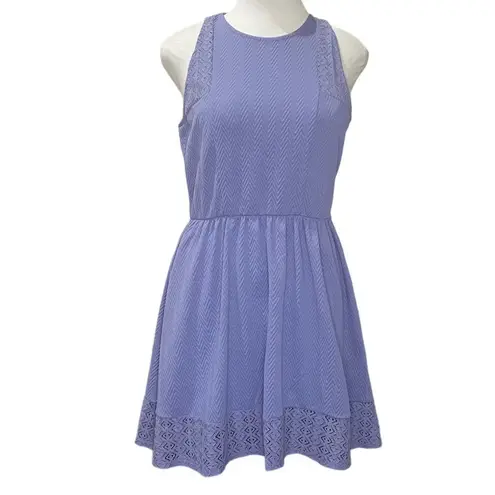 Rewind Lavender Blue Sleeveless Dress Lacy Lightweight Size Large
