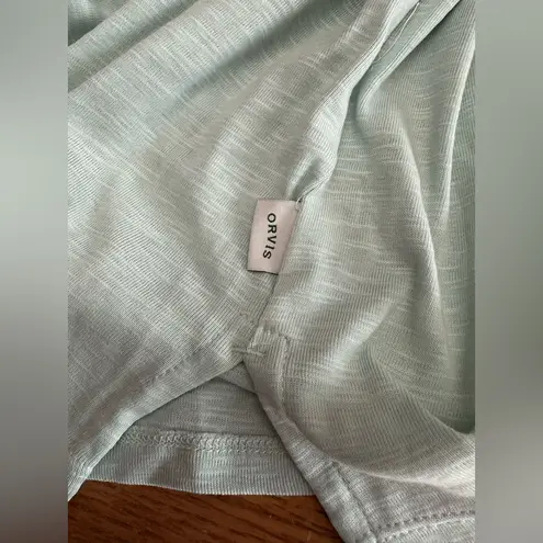 Orvis NWT Scoop Neck Pima Cotton Elbow Sleeve Top Sz XL 25β p2p