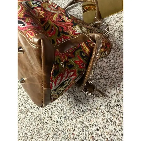 Montana West Paisley Shoulder Bag Rhinestone Cross Multicolor Handbag