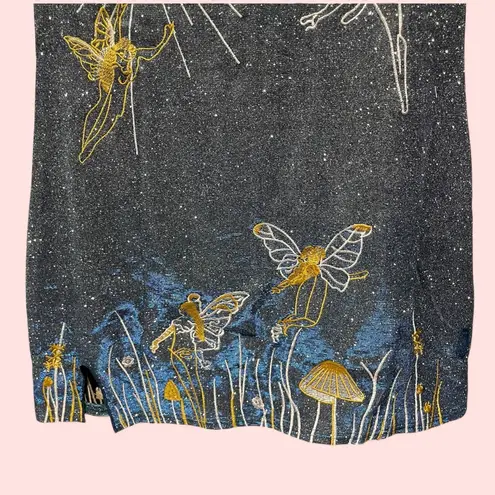 Source Unknown Cute sparkly glitter celestial fairy sun blue moon mushroom mini bodycon dress - Image 5