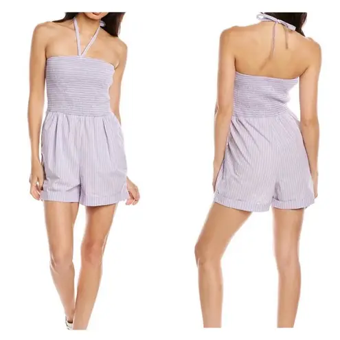 Nation Ltd Vacation Stripe Purple Pima Cotton Blondie Romper Sz.M NWT