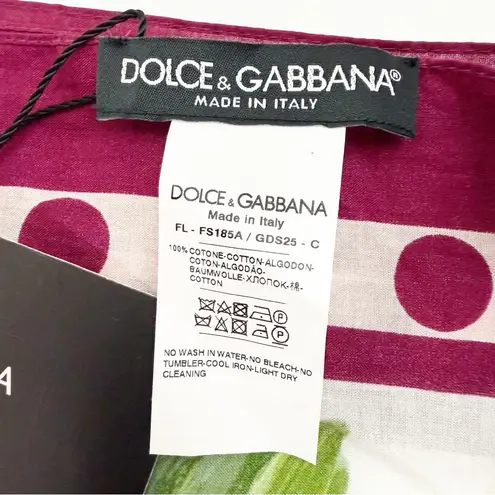 Dolce & Gabbana Floral Tropical Rose Print Cotton Scarf Wrap Pink White