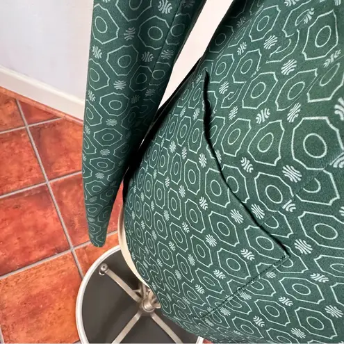 Neill Katter Unstructured Green Patterned Blazer Size 12