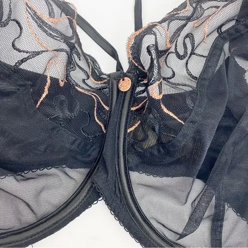 Scantilly By Curvy Kate Fascinate Plunge Bra Black Lace 38L Size undefined