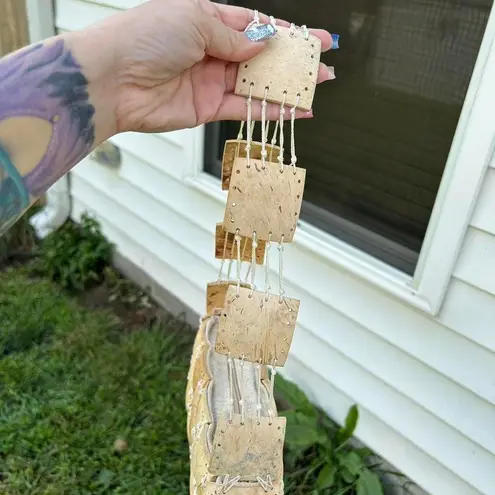 Vintage purse made from carved bamboo Tan