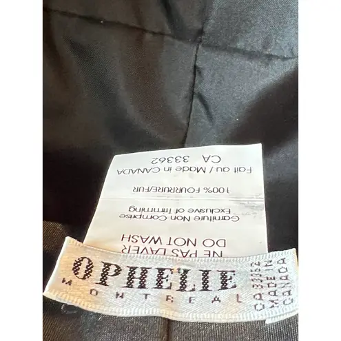 Vintage Ophelie Montreal Hat Red Angora Rabbit Fur Silver Buckle Bucket Hat