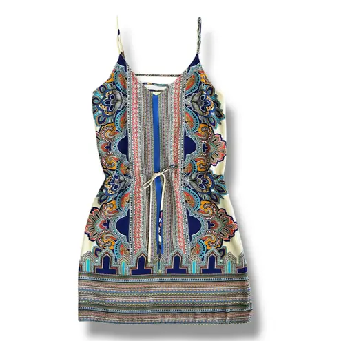 Lucy & Laurel Lucy & Laurel Women’s Size 8 Boho Tribal Print Mini Dress Adjustable Straps