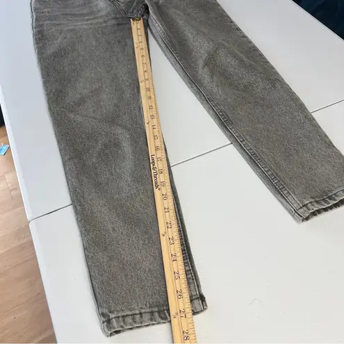 Dilvin Grey Snow Wash Mom Jean High Rise Ankle Gray Denim 100% Cotton Size 2