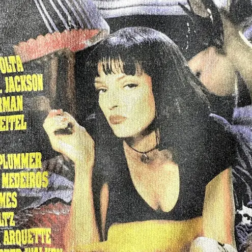 Vtg Pulp Fiction Sweatshirt Sz S Quentin Tarantino Film Movie Y2K Fictio…