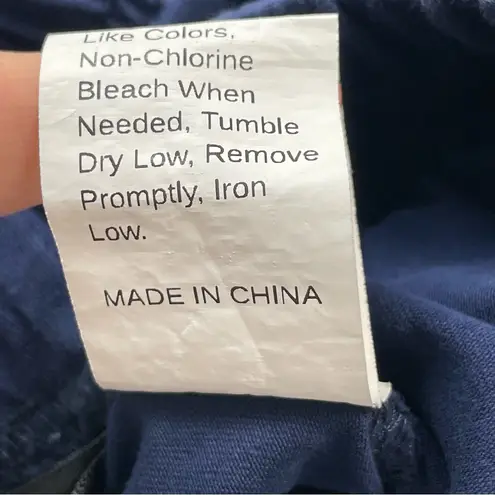 H&M  Pajama Set Navy Blue White Trim Size XS Shorts Short Sleeve Top Shirt Women