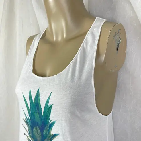 ☀️NWT Victoria’s Secret PINK White Fringe Tank Top Dress Pineapple Sunglasses XS