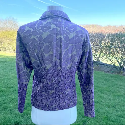 UBU Peck Your Personality Reversible Metallic Purple Zip Up Jacket