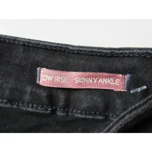 Jag jeans NWT Sally Skinny Ankle in Black Distressed Low Rise Stretch Jeans 6