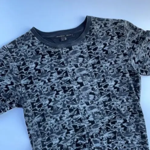 Theyskens’ Theory Iknife Black Short Sleeve Cherry Jersey Dress Size S