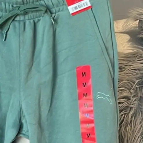 Puma  Sweatpants Sage Green Cotton Drawstring Elastic Joggers NEW Comfy - Image 10