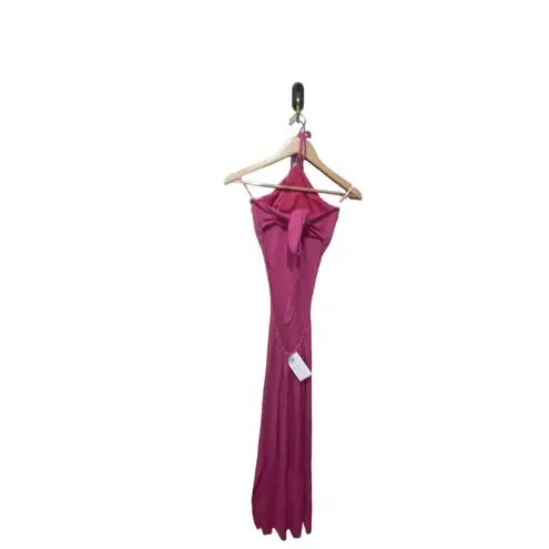CAPITTANA Mika Halter Long Maxi Dress Size M/L Pink Size M