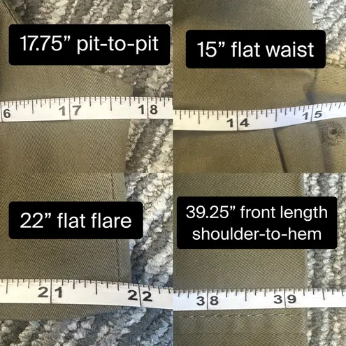 Karen Millen Khaki Green Belted Sleeveless Trench Dress Career Utility Heritage