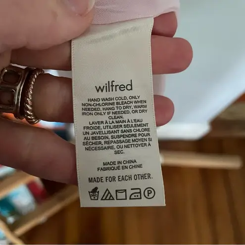 Wilfred Aritzia Soft Pink and Purple Patchwork Fable Dress sz 10