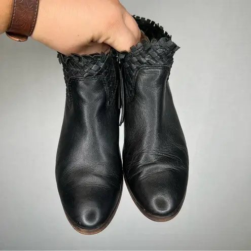 Coach ‎ | Ryer Woven Fringe Booties Woman’s Black 6.5