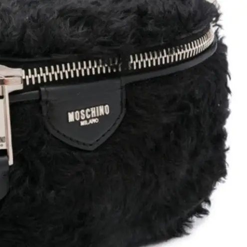 Moschino Authentic Fur/Leather zip belt bag