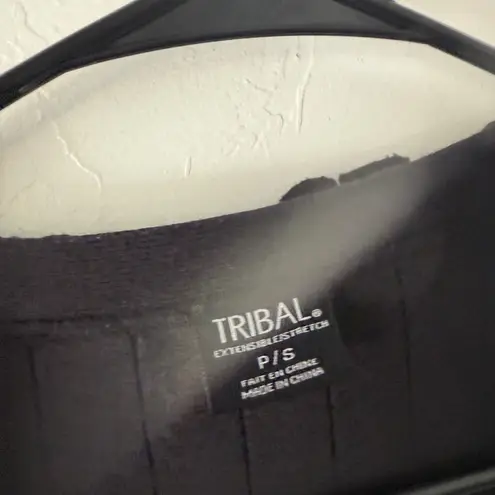 Tribal S Y2k Black Ruffle Trim Long Sleeve Cardigan Ribbed Knit Fitted Sweater