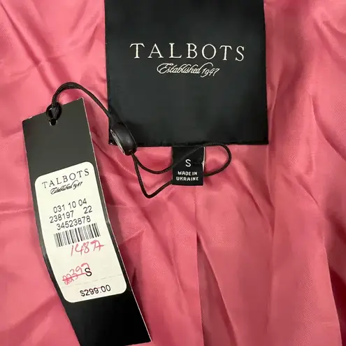 Talbots NWT -  Mauve Pink Wool Alpaca Mohair Blend Coat - Size S