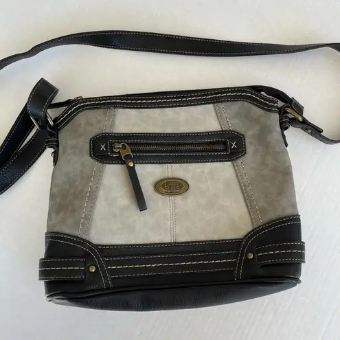 Dove BOC Cronton Crossbody Bag /Gray and Black Medium Purse