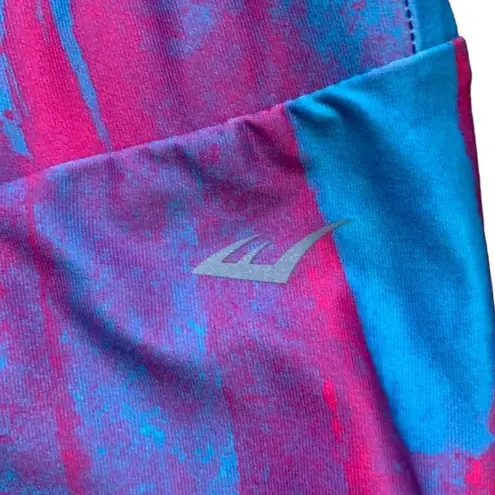 Everlast Leggings Fuchsia Pink Blue Abstract Art Print Activewear Size XL