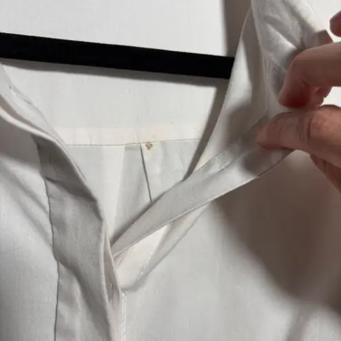 Marianna Déri Colorblock Shirt Dress S Karamel Red 3/4 Sleeve Midi $360 SEE White