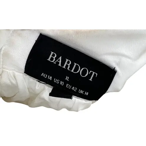 Bardot Teo Lace Mini Dress Halter Open Back White Size US 10