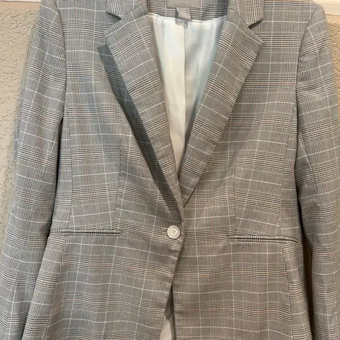 H&M  Women's Gray Plaid Blazer