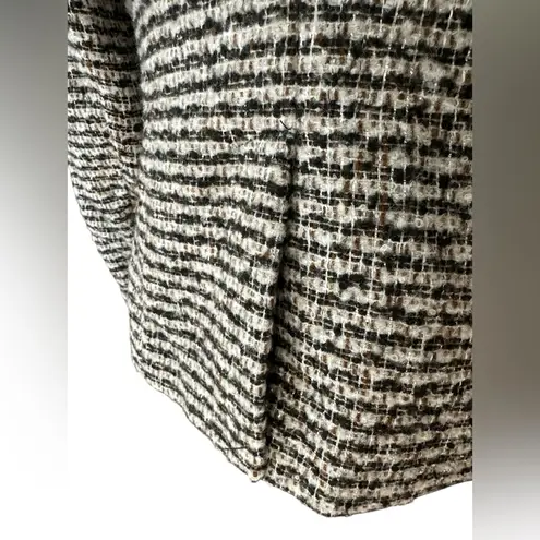 Ecru NWT Women's Cream Black Brown Tweed Jacket 8