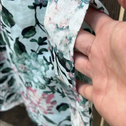 EUC J. Jill Love Linen Hydrangea Sleeveless A Like Dress Petite Small Size undefined