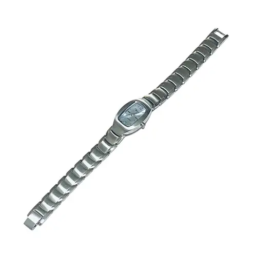 Steel by Design QVC Silver Tone Rectangle Quartz Watch Minimalist Classic - Image 3